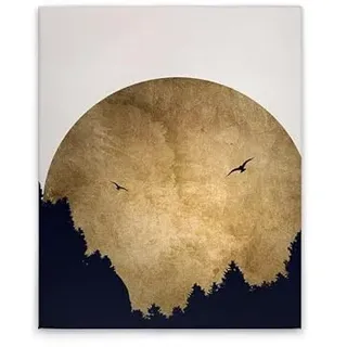 A.S. Création Leinwandbild Schwarz Gold - Wandbild in Creme, Schwarz - 40 x 50 cm - DD131766