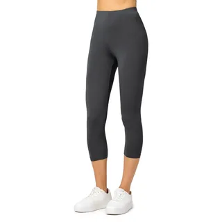 Merry Style Leggings Damen 3/4 Capri Leggings Viskose MS10-144 | 3/4-Länge, mittlere Taille, elastischer Bund, atmungsaktiv, weich, 94 % Viskose, 6 % Elasthan, für Alltag und Freizeit - XS