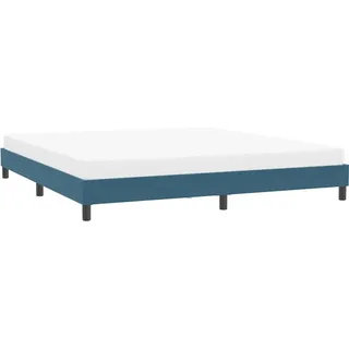 Bettgestell ohne Matratze Dunkelblau 200x220 cm Samt - Blau/Dunkelblau
