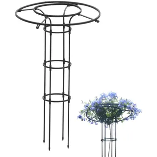 120cm Garten Rankhilfe Metall Ranksäule Für Kletterpflanzen Pflanzen Rankhilfe Blumen Rosen Kletterhilfe Wetterfest Garten Rankgitter Tomatenkäfig Pflanzenstütze Obelisk Für Pflanzen,Tomaten, Rosen