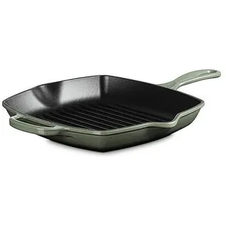 Le Creuset Grillpfanne SIGNATURE dunkelgrün, Pfanne + Kochtopf, Grün