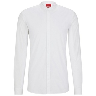 HUGO Businesshemd Extra Slim-Fit Hemd mit Stehkragen weiß 39