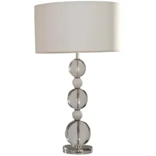 Xlmoebel Nachttischlampe Elegante Tischlampe mit Kristall-Design und luxuriösem Flair, Hergestellt in Europa weiß