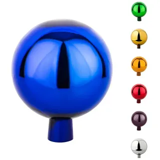 VERDOBA Gartenfigur Gartenkugel für Außen - Gartendeko Rosenkugel Dekokugel für den Garten, Glas blau 15 cm