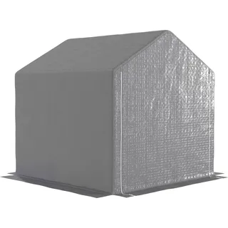 Outsunny Abri de jardin 2 x 2 x 2 m abri vélo extérieur mit feuerverzinktem Stahlrahmen, wasserdicht und UV-beständig, Fahrrad-, Motorrad-, Werkzeuglagerzelt - grau   Aosom