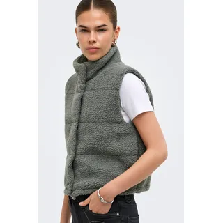 Only ONLSANDRA TEDDY WAISTCOAT grau M