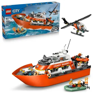 LEGO City Rettungsboot der Küstenwache mit Hubschrauber 60504