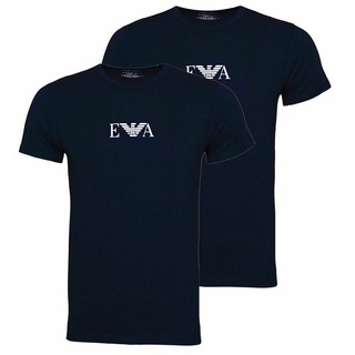 Emporio Armani T-Shirt T-Shirt 2er Pack T-Shirts Rundhals (2-tlg) blau M