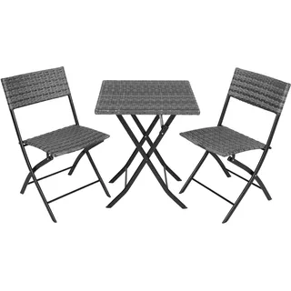 Tectake Trevi Set 3-tlg. grau klappbar