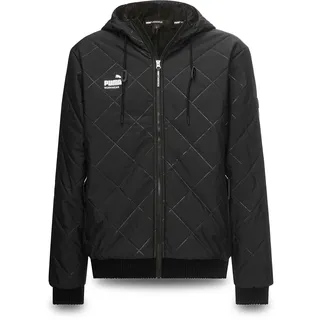 PUMA Workwear Winterjacke Herren mit Kapuze und Steppmuster - Warm gefüttert - Mit Kordelzug - Widerstandsfähige robuste Arbeitsjacke für Handwerk Produktion Logistik und Baugewerbe - XL