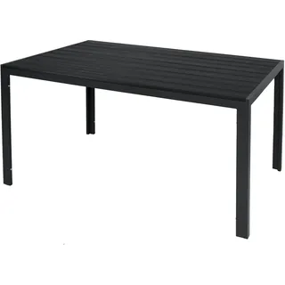 Mojawo Gartentisch Esstisch Aluminium anthrazit / schwarz 125x70cm