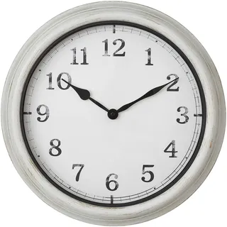 TFA Outdoor Wanduhr 38,7 cm 60.3067.02 Weiß