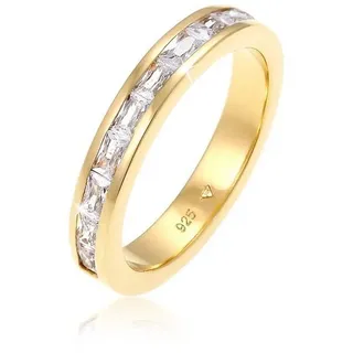 Elli Fingerring Bandring Memory Zirkonia Verlobung 925 Silber, Verlobungsring goldfarben 52