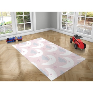 Oedim Kinderteppich für Mond und Wolken PVC 95 cm x 200 cm | Teppich für Erwachsene PVC | Vinylboden für Erwachsene