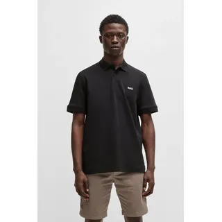 BOSS ORANGE Poloshirt Pe Interlock aus Baumwoll-Piqué mit Logo-Print Regular schwarz XXL (54)