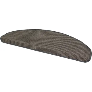 Dekowe Stufenmatte Mara S2, halbrund, Höhe: 5 mm, 100% Sisal, große Farbauswahl, selbstklebend, auch als Set 15 Stück silberfarben