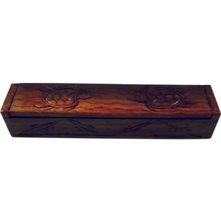 GURU SHOP Schmuckschatulle, Holzschachtel, Braun, Size:Schildkröte