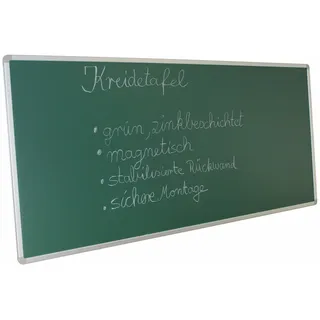 Kreidetafel Schultafel, magnetisch, groß, Wandtafel, kratzfest,Memoboard, Magnettafel grün, 240x100 cm, mit Ablage