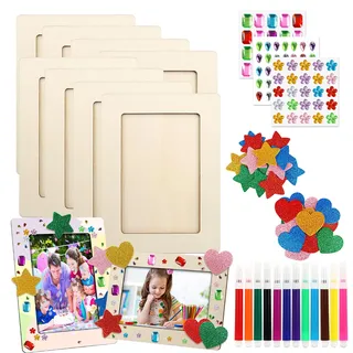 10 Stück Holzbilderrahmen zum Bemalen 20x15cm Bilderrahmen Holz Set, Holzrahmen, Bilderrahmen zum Bemalen, DIY Bilderrahmen Zum Selbstgestalten für Kinder, Deko, Hochzeit, Bemale für Geburtstage