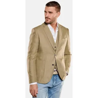 emilio adani Herren Freizeit-Sakko mit Leinenanteil Grün slim fit uni - 50