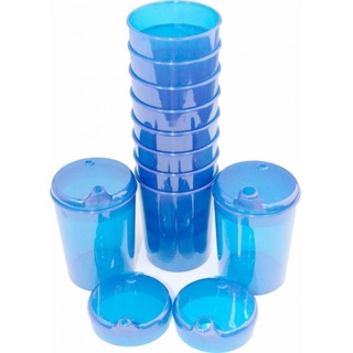 Medi-Inn Schnabelbecher Set 10 Unterteile + 20 Deckel 250 ml blau
