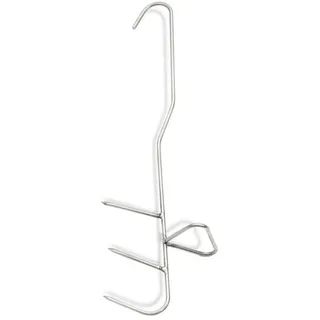 Fischhaken zum Räuchern - Edelstahl - 25cm - Drei Haken