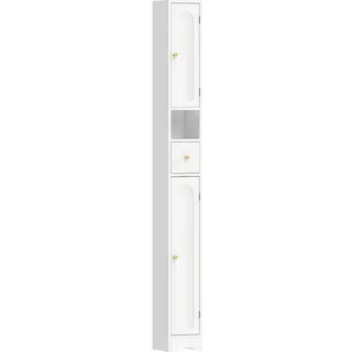 Homcom Badezimmerschrank 20 x 185 x 20 cm Weiß