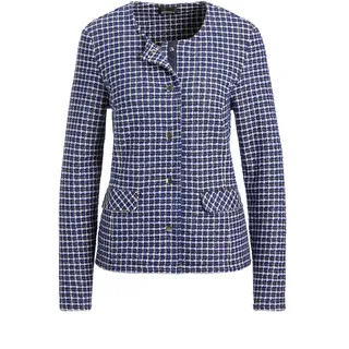GOLDNER Karo-Jacke Kurzgröße Blau 40