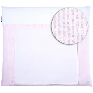Nordic Coast Company Baby Wickelauflage 70x80 von nordic coast | waschbar Wechselhandtuch Frottee nachhaltig Bezug mit Füllung Waschmaschine geeignet & mit Waschbaren Bezug (Rosa)