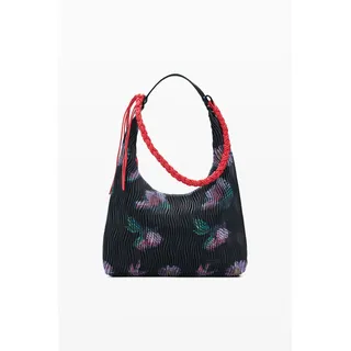 Desigual, Mittlere ovale Tasche mit Struktur, Damen, Polyurethan, Schwarz, U, BLACK, U
