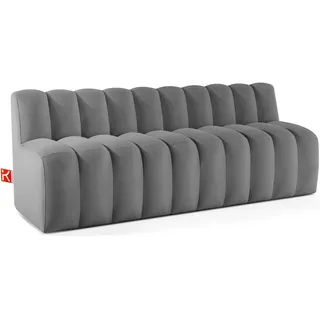 KONSIMO® Sofa CORDA Einzelsofa, Küchensofa, Polsterbank, Küchenbank, Breite: 200 cm, hergestellt in der EU, moderne Eleganz, ideal für Restaurantbereiche grau 203 cm x 78 cm x 71 cm