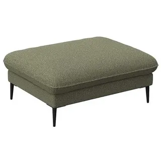 FLEXLUX Pouf Salino, Fußhocker, Sitzhocker, Polsterhocker, Kaltschaum & Stahl-Wellen, Füsse Schwarz grün