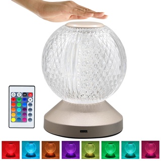 ZMH Nachttischlampe LED Touch Dimmbar Tischleuchte Kabellos mit Akku 16 Farben 4 Modi RGB Farbwechsel Nachtlicht für Wohnzimmer Schlafzimmer Esszi...