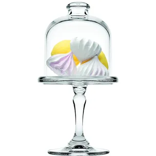 Pasabahce Patisserie Mini-Etagere mit Deckel aus transparentem Glas – Durchmesser 10 cm
