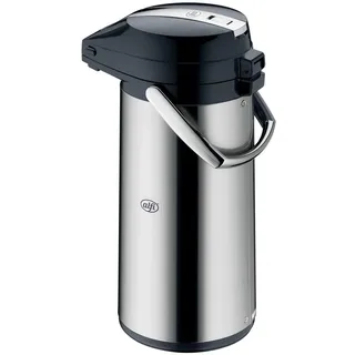 alfi GETRÄNKESPENDER 2,20 l, 12 h heiß, Pumpkanne Edelstahl | 24 h kalt, Hartglaseinsatz, integrierte Pumpe, für 18 Tassen, 360° drehbarer Boden, ideal für Catering