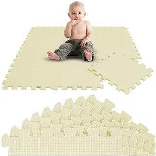 LittleTom 9 Teile Baby Kinder Puzzlematte ab Null - 30x30 Puzzle Spielmatte Krabbelmatte