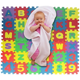 Kinder Puzzlematte 30 X 30 cm - 72 Teilige Puzzlematte Kinderspielteppich, Spielmatte, Spielteppich Für Baby & Kinder Kinderteppich Spielteppich Schadstofffrei Spielmatte Schaumstoff-Matte