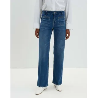 Someday Damen Flared | Flared Jeans Carie French aus BCI Cotton Mix Dark Blue, 40