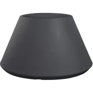 Harzvase für Pflanzen im Innen- und Außenbereich, rundes konisches Design, D.60x35h, Stromboli Anthrazit