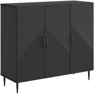 vidaXL Sideboard 89 x 80 x 34,5 cm Schwarz