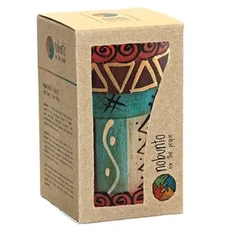 Nobunto Kerzen - Makini - Fair Trade Kunstkerze aus Südafrika - Handbemalte Geschenkkerze - Afrikanische Kerzensets - Bunte Stabkerzen - Weihnachten - Ostern (Geschenkbox 7x11,5cm)