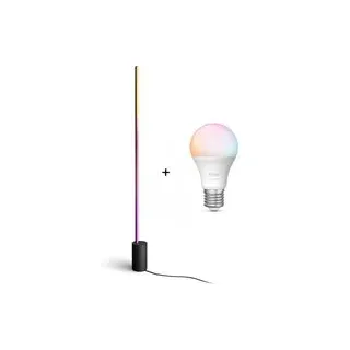 Philips Hue Gradient Signe Stehleuchte - Schwarz + Essential White and Color Ambiance E27 8W LED Lampe