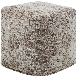 Beliani Pouf Baumwolle 42 x 42 x 42 cm Braun