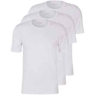 BOSS Herren R-Neck T-Shirt, 3er Pack Classic, White, M