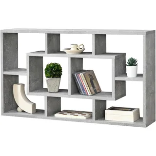[en.casa] Wandregal Saputit 85 x 16 x 48 cm Grau