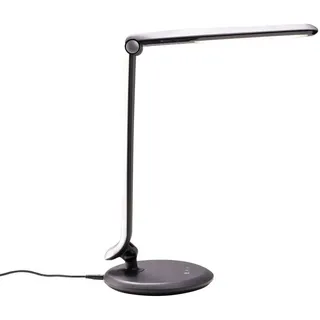 LED Tischleuchte Schreibtisch Leuchte Tischlampe Schwarz-Silber 9 Watt 530 lm
