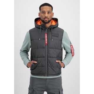 Alpha Industries Hooded Puffer Fd Weste Greyblack L