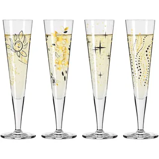 Ritzenhoff Champagnerglas 4er-Set GOLDNACHT - B/H/T ca. 7,20x24,00x7,20