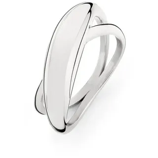 Liebeskind Berlin The Twisted Organic Ring Edelstahl Silber Weiß Gr. 58