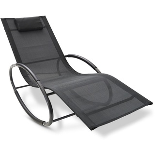 Leco ergonomisch geformter Liegestuhl "Mila" schwarz